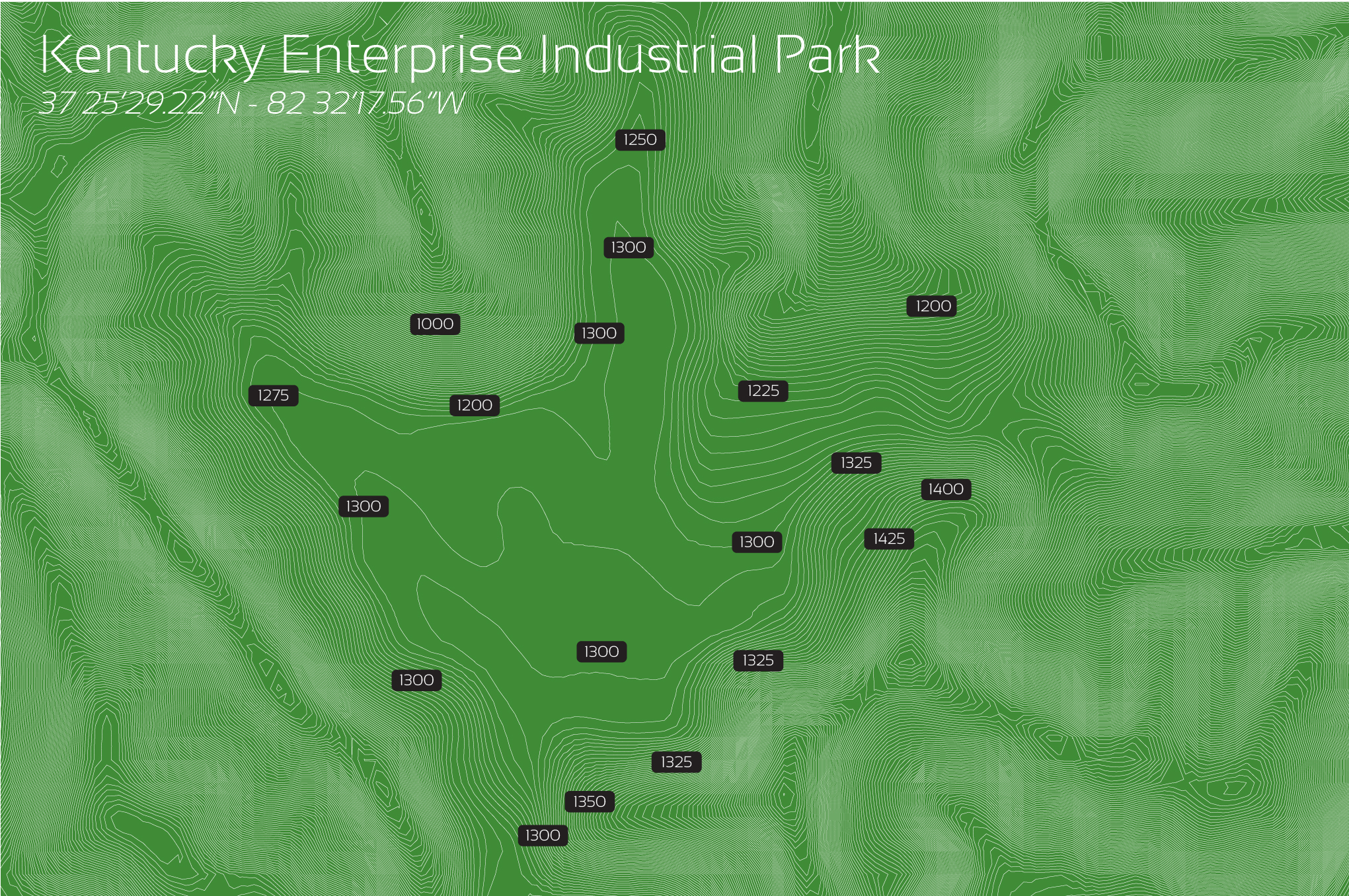 Topography Map City of Pikeville